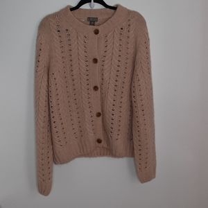 NWOT Point Sur J Crew Orange Creme Cable Sweater ❤